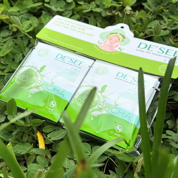 De See Khăn tẩy trang rửa mặt 2in1 10 gói thumb 8