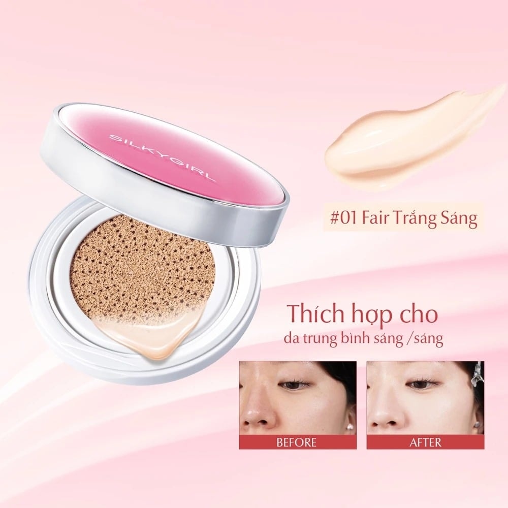Silkygirl Phấn nước Serum Cushion 13g 6
