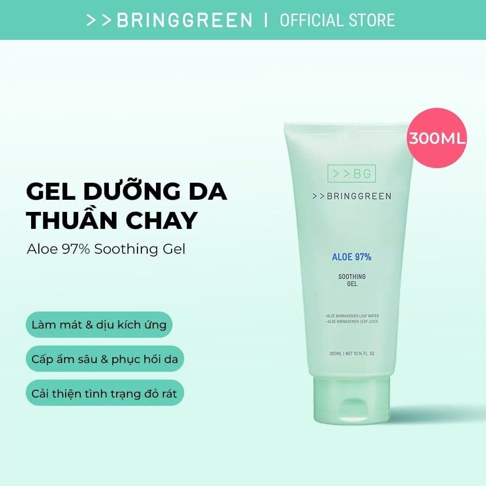 Bring Green Gel dưỡng da Aloe 97% Soothing Gel 300ml thumb 3