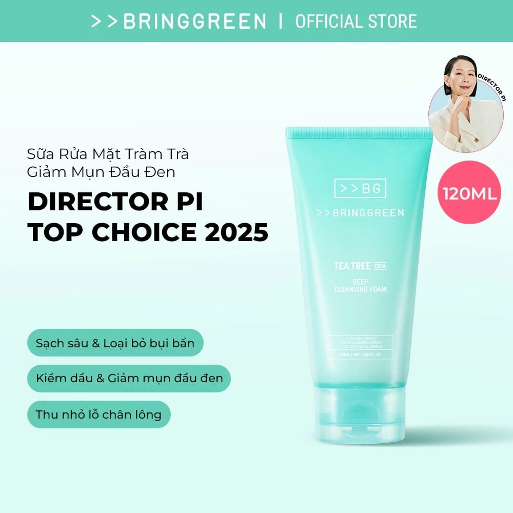 Bring Green Sữa rửa mặt Tea Tree Cica Deep Cleansing Foam 120ml 3