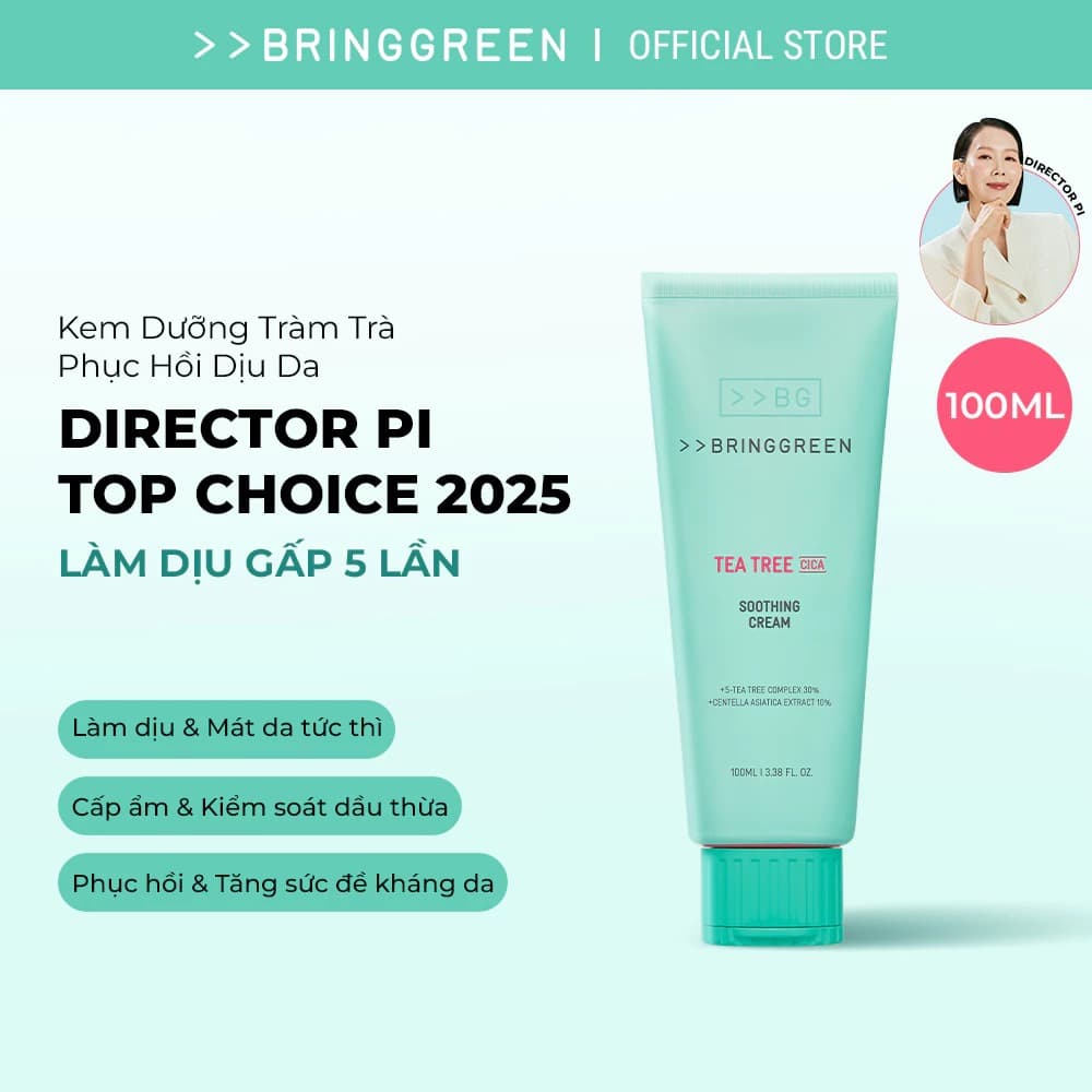 Bring Green Kem dưỡng Tea Tree Cica Soothing Cream plus 100ml thumb 2