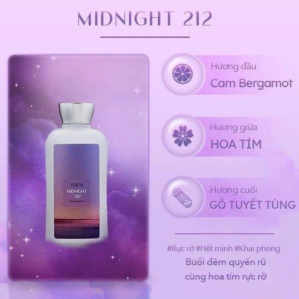 01.07 - 31.07 Mine Sữa tắm Midnight 212 Perfumed Shower Gel 470g 2