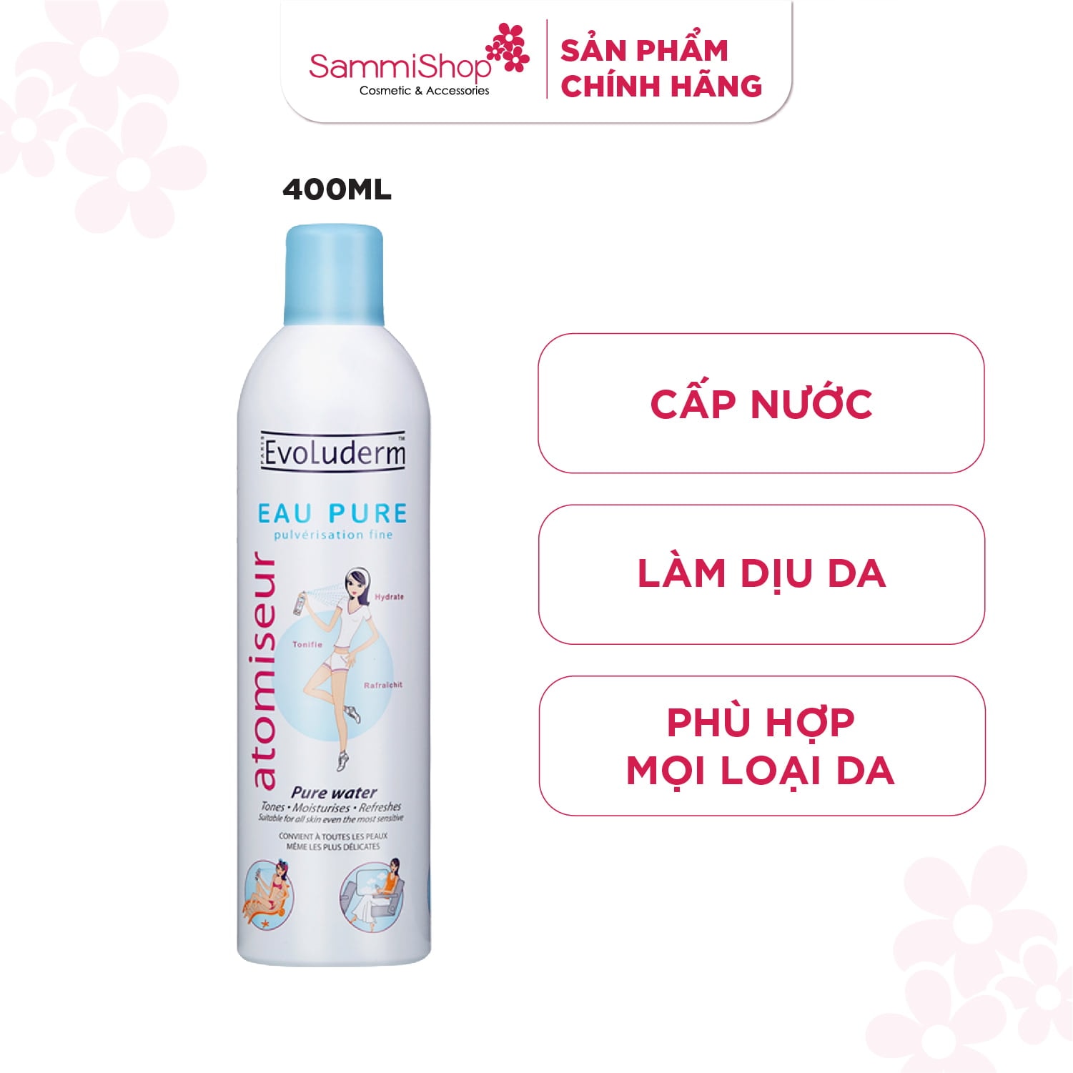 Evoluderm Xịt khoáng Pure Water 6