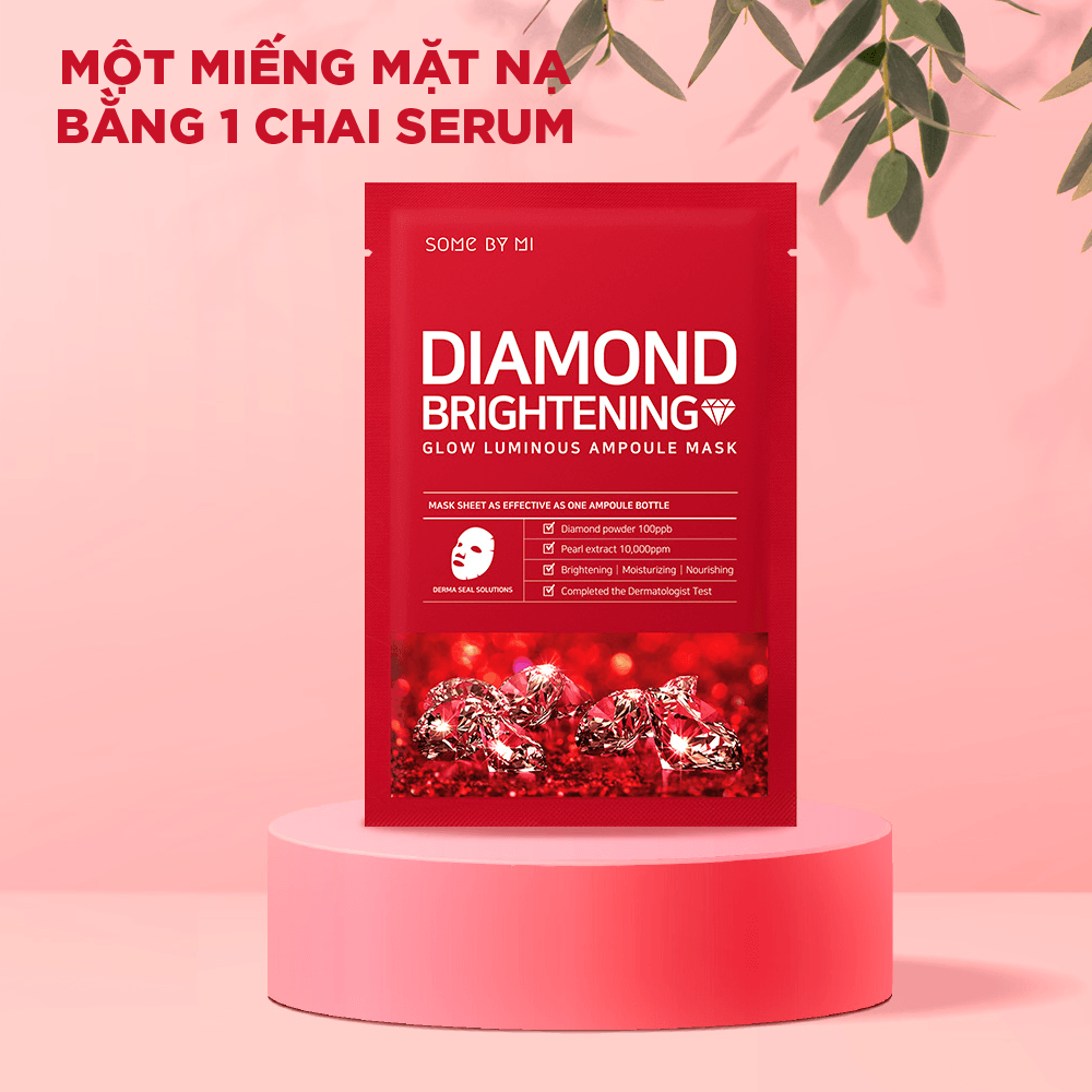 Some By Mi Mặt nạ giấy Red Diamond Brightening Glow Luminous Ampoule Mask 25g 3