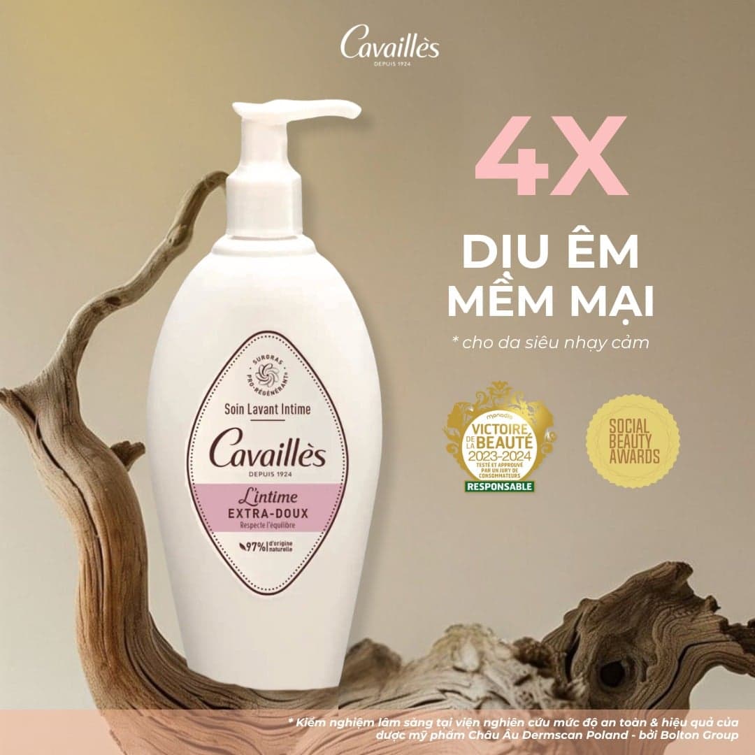 Cavailles Dung dịch vệ sinh phụ nữ L'intime Extra - Doux 250ml thumb 2