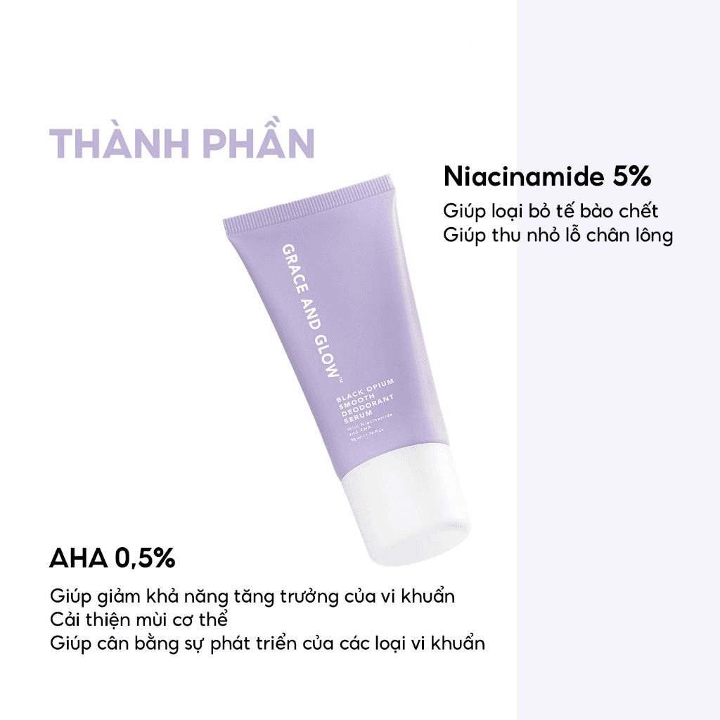 Grace And Glow Lăn khử mùi Black Opium Smooth Deodorant Serum With Niacinamide And AHA 50ml thumb 2