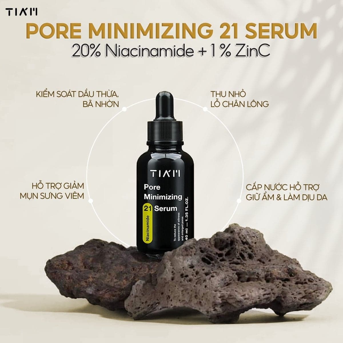Tia'm Serum kiểm soát dầu nhờn, thu nhỏ lỗ chân lông Niacinamide Pore Mininmizing 21 thumb 3