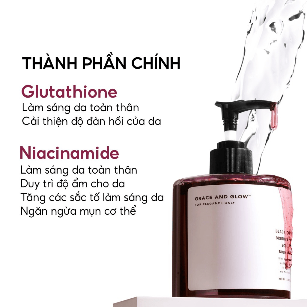 Grace and Glow Sữa tắm sáng da Black Opium Brightening Body Wash 400ml 3