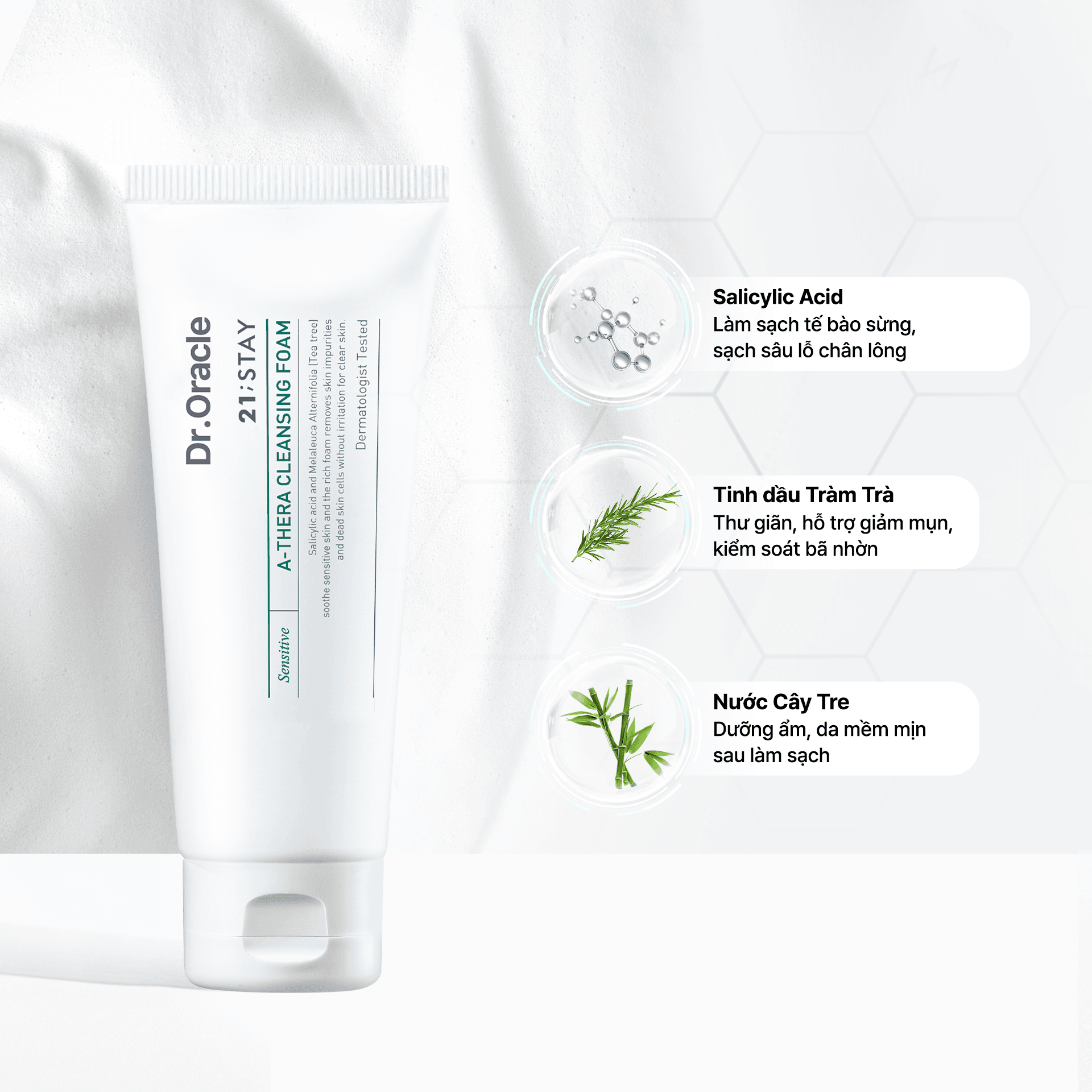 Dr.Oracle Sữa rửa mặt 21;STAY A-Thera Cleansing Foam 100ml thumb 5