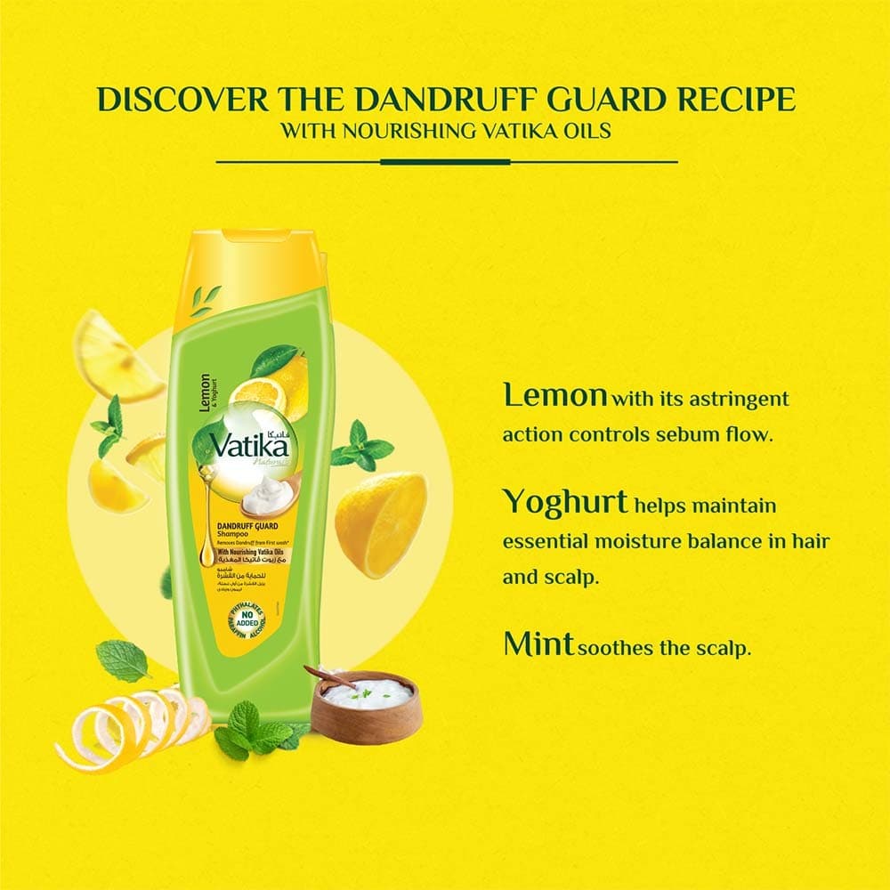 Vatika Naturals Dandruff Guard Shampoo Lemon & Yoghurt thumb 6