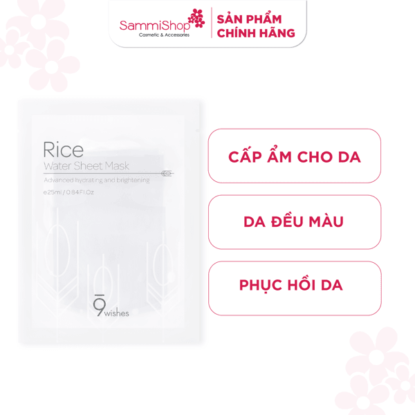 9 Wishes Mặt nạ giấy Rice Water Sheet Mask 25ml 1