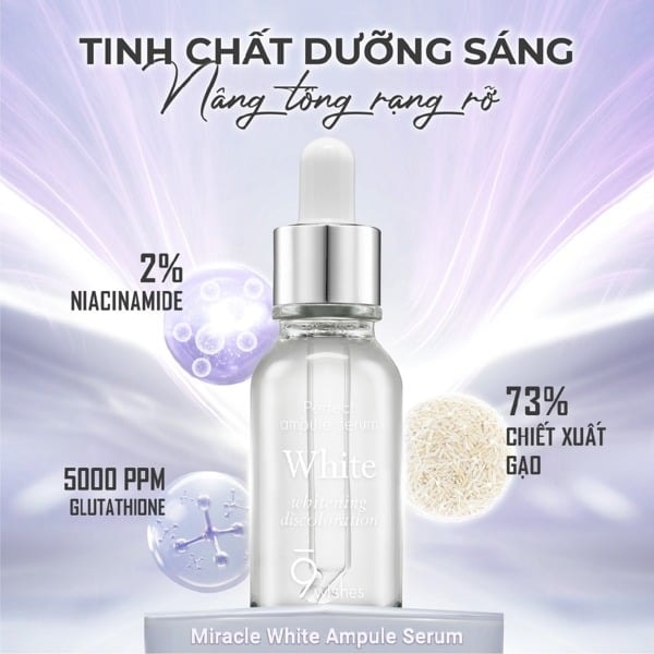 9 Wishes Tinh chất Miracle White Ampule Serum 25ml 4