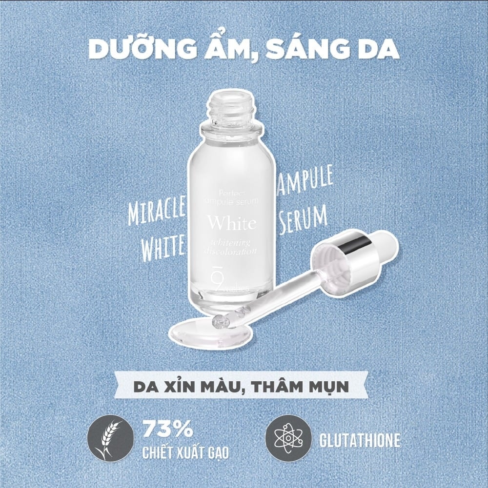9 Wishes Tinh chất Miracle White Ampule Serum 25ml 6
