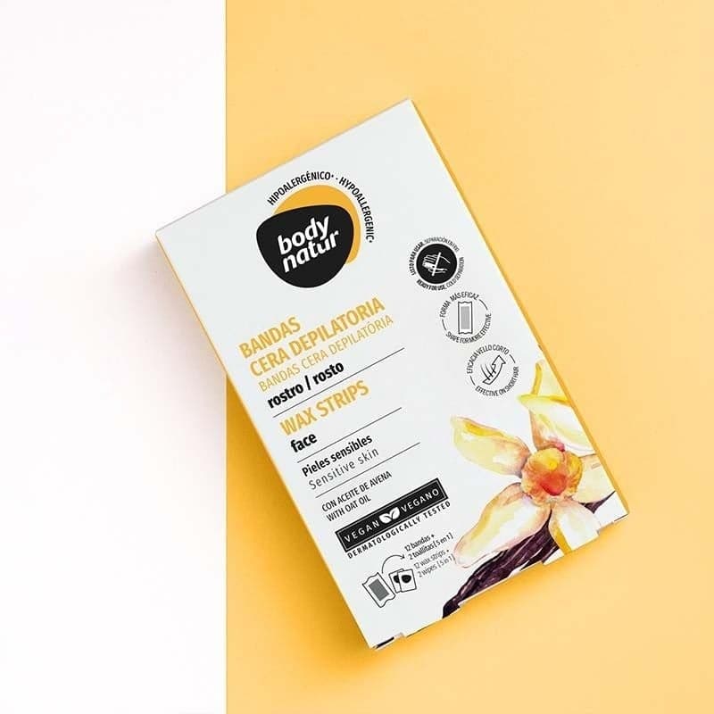 Body Natur Bộ miếng dán tẩy lông Wax Strips Face Sensitive Skin thumb 2