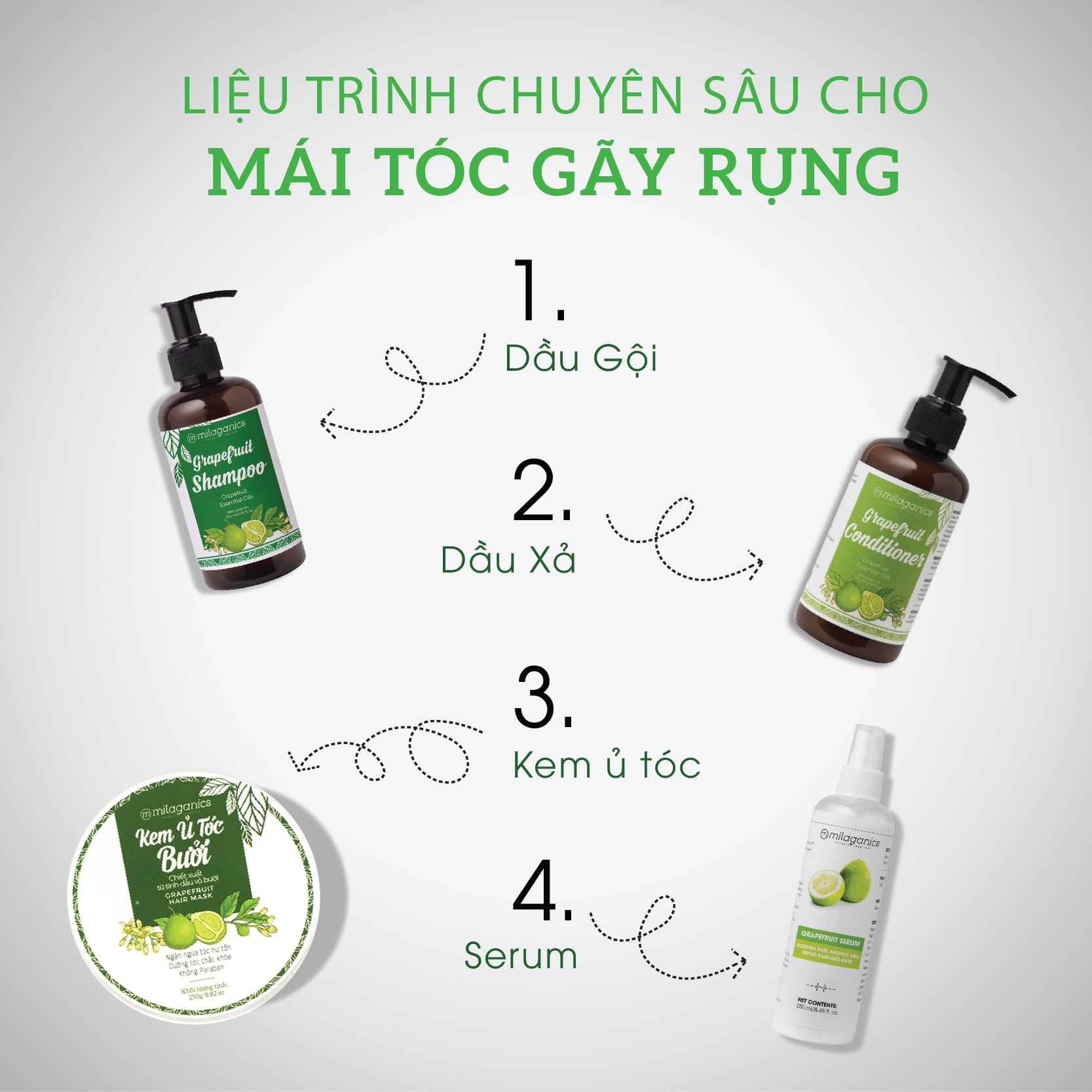 Dầu gội bưởi Milaganics 5