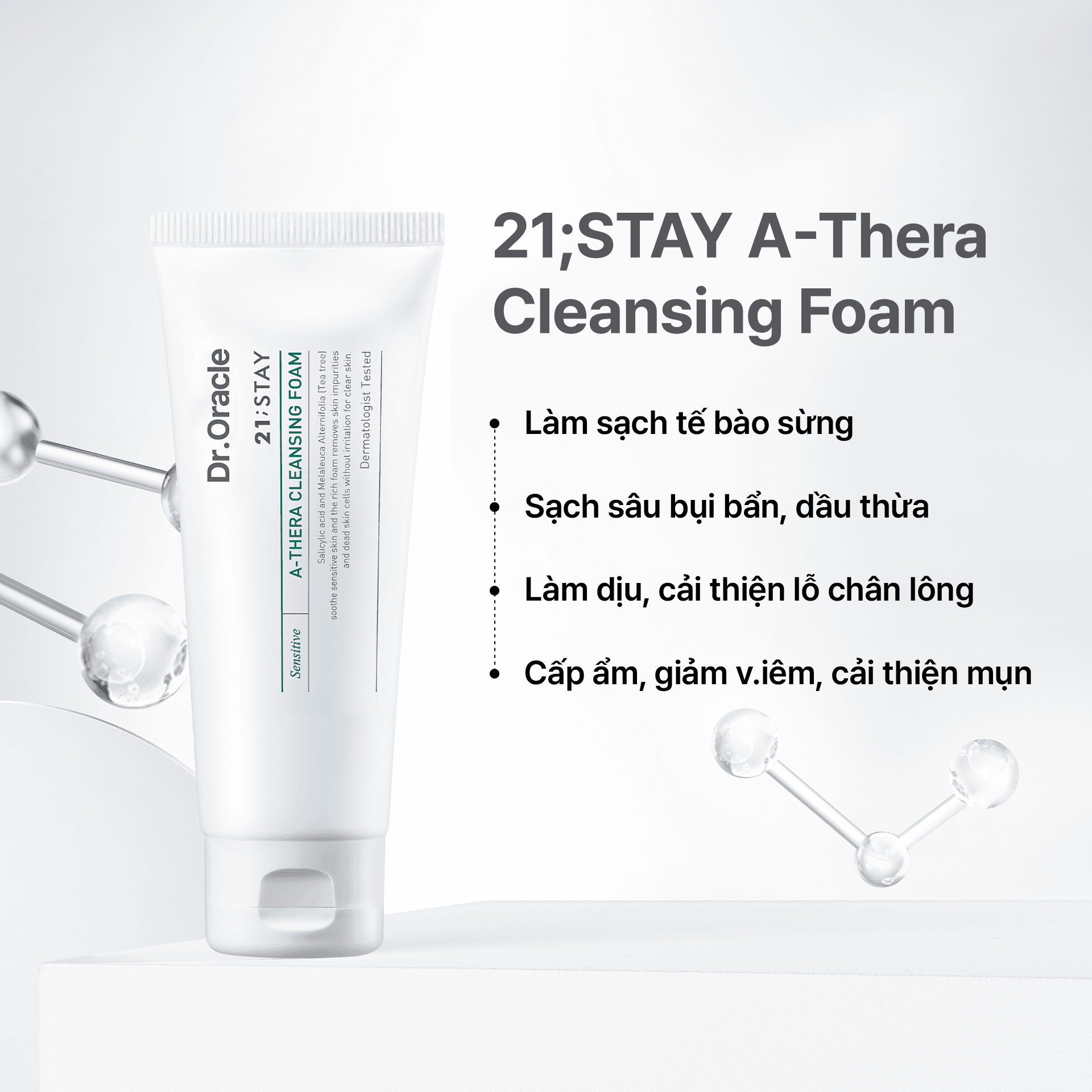 Dr.Oracle Sữa rửa mặt 21;STAY A-Thera Cleansing Foam 100ml thumb 3