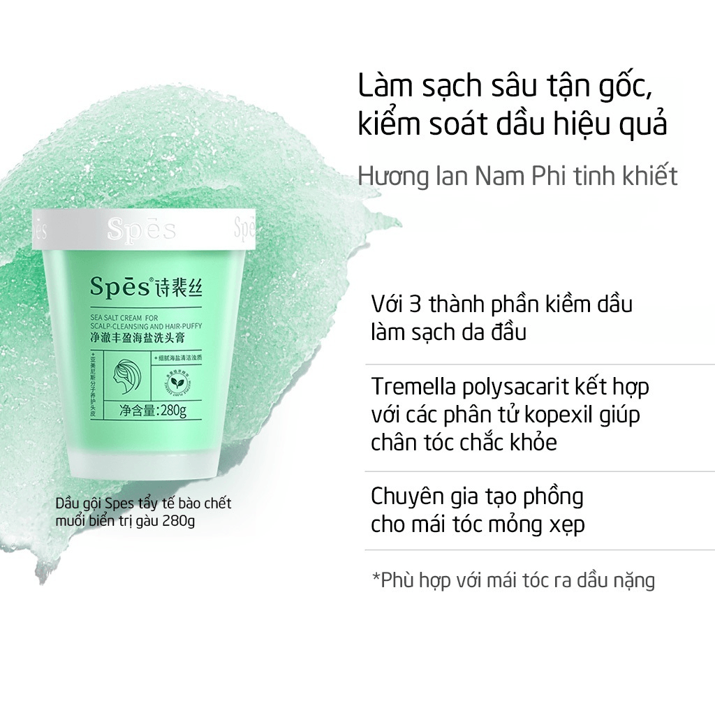 Spes Dầu gội muối biển 280g 9