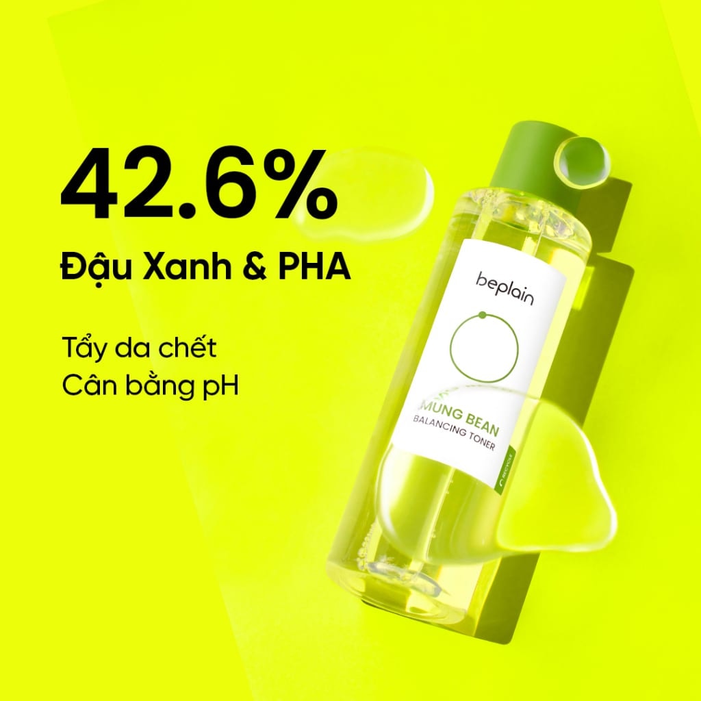 Beplain Nước hoa hồng Mung Bean Balancing Toner 200ml 3