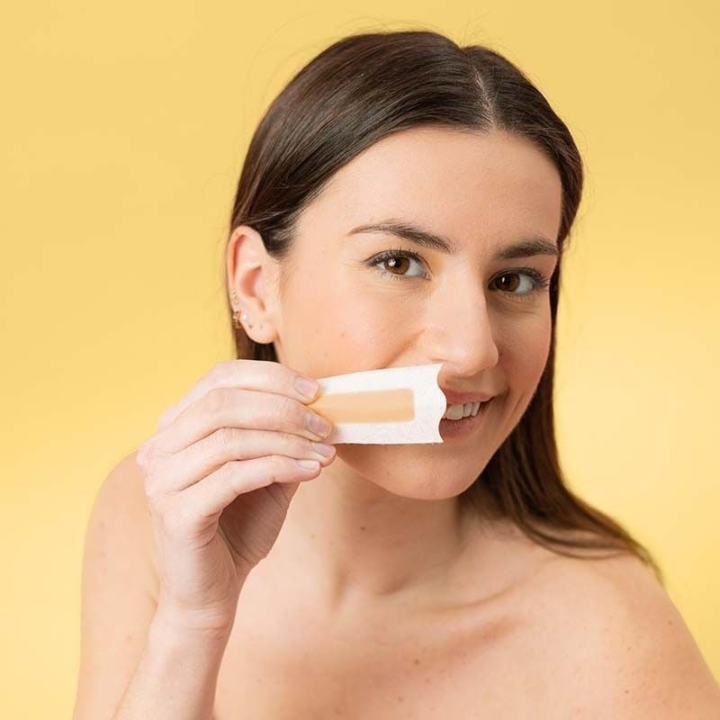 Body Natur Bộ miếng dán tẩy lông Wax Strips Face Sensitive Skin 3