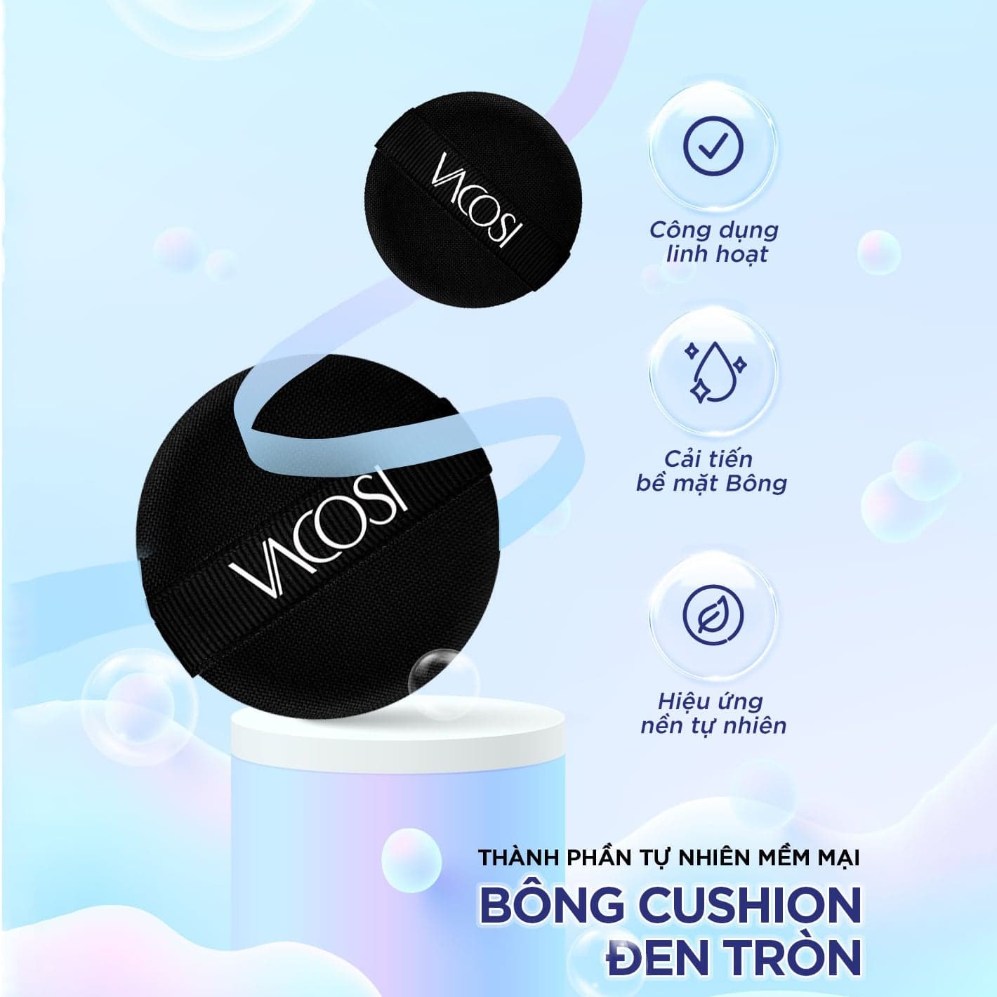 Vacosi Bông Cushion đen thumb 2
