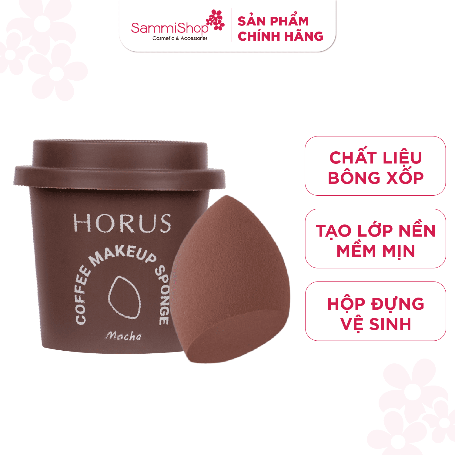 Horus Mút trang điểm Coffee Make Up Sponge thumb 4