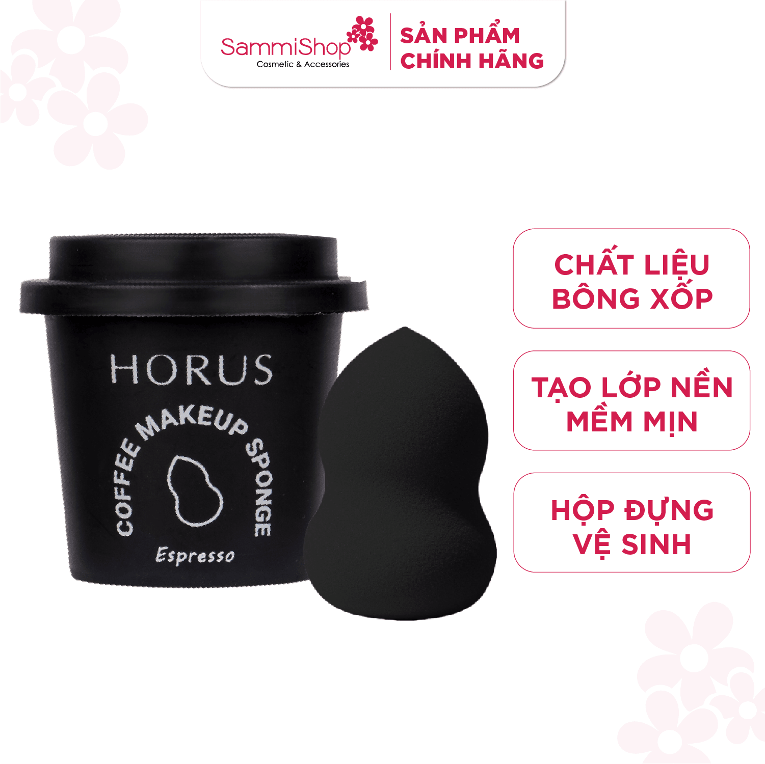 Horus Mút trang điểm Coffee Make Up Sponge 3