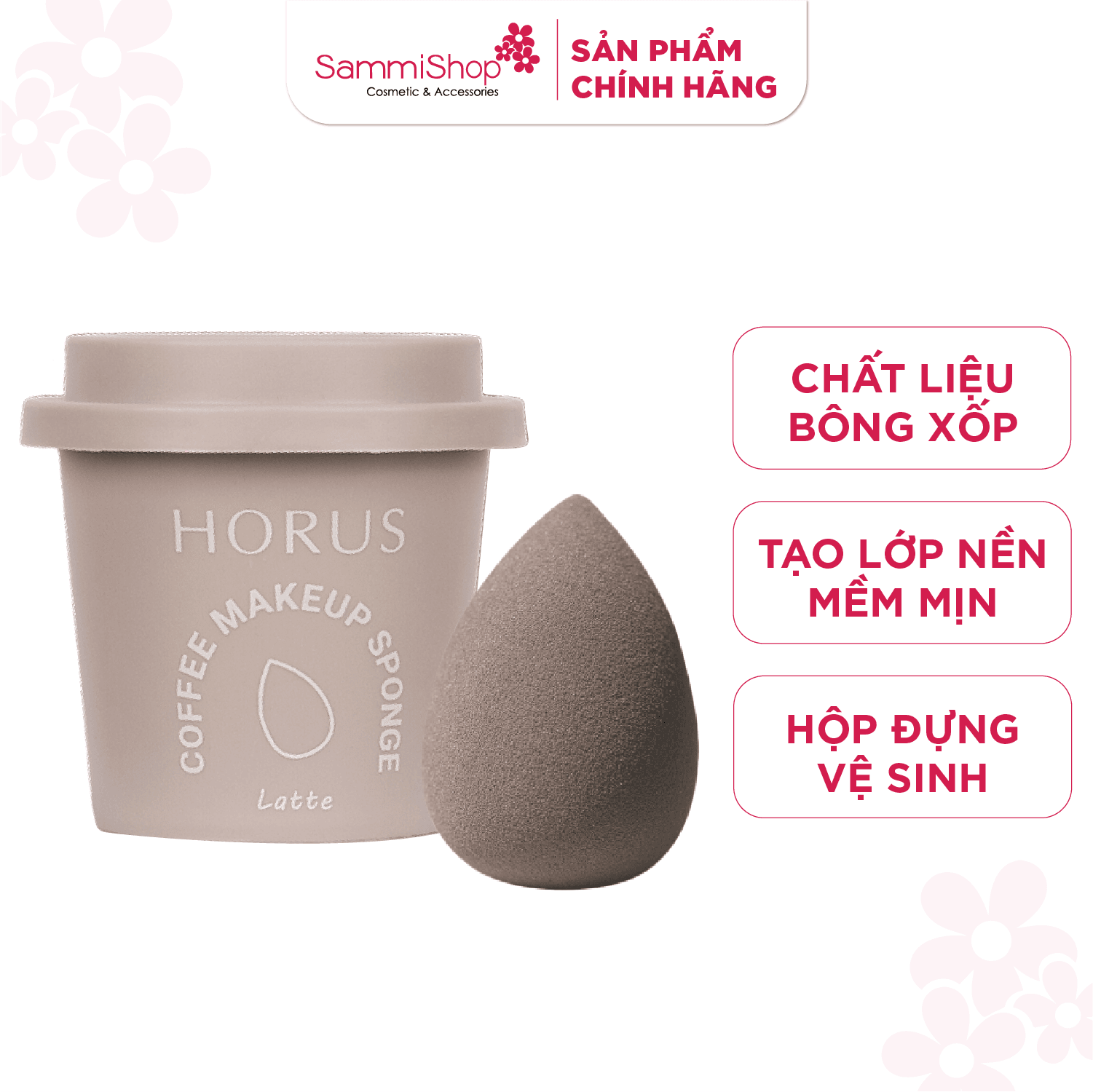 Horus Mút trang điểm Coffee Make Up Sponge thumb 2