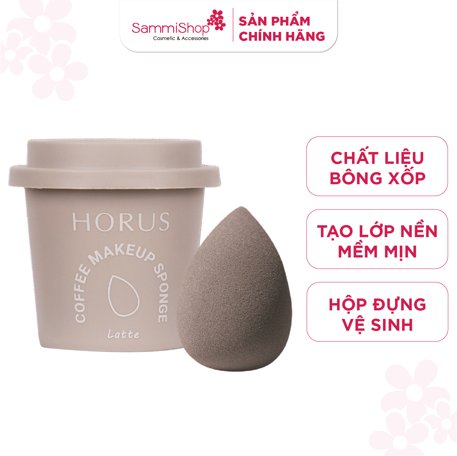 Horus Mút trang điểm Coffee Make Up Sponge 2