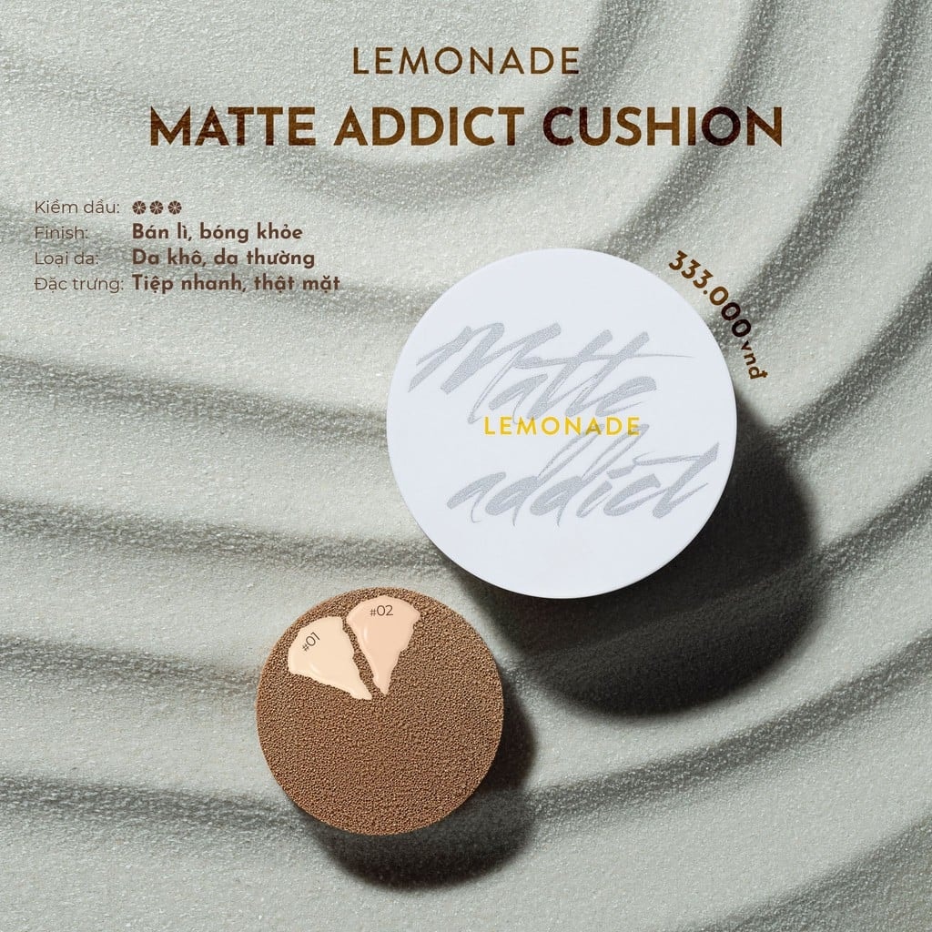 Lemonade Phấn nước lâu trôi Matte Addict Cushion 7
