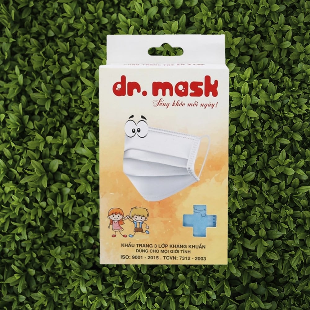 Dr.Mask Hộp Khẩu trang trẻ em 3 lớp 20 chiếc - KTKIDS 2