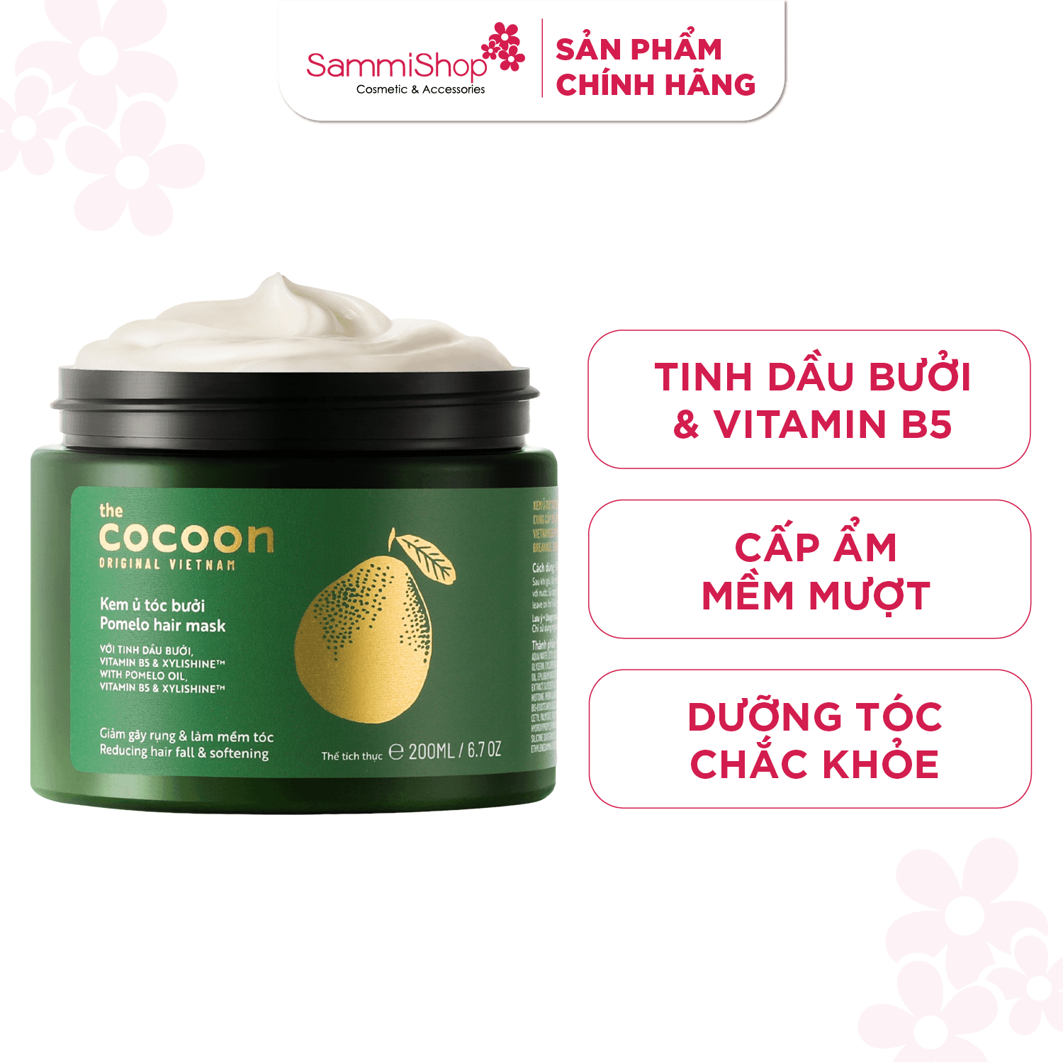 Cocoon Kem ủ tóc bưởi Pomelo Hair Mask 200ml thumb 1