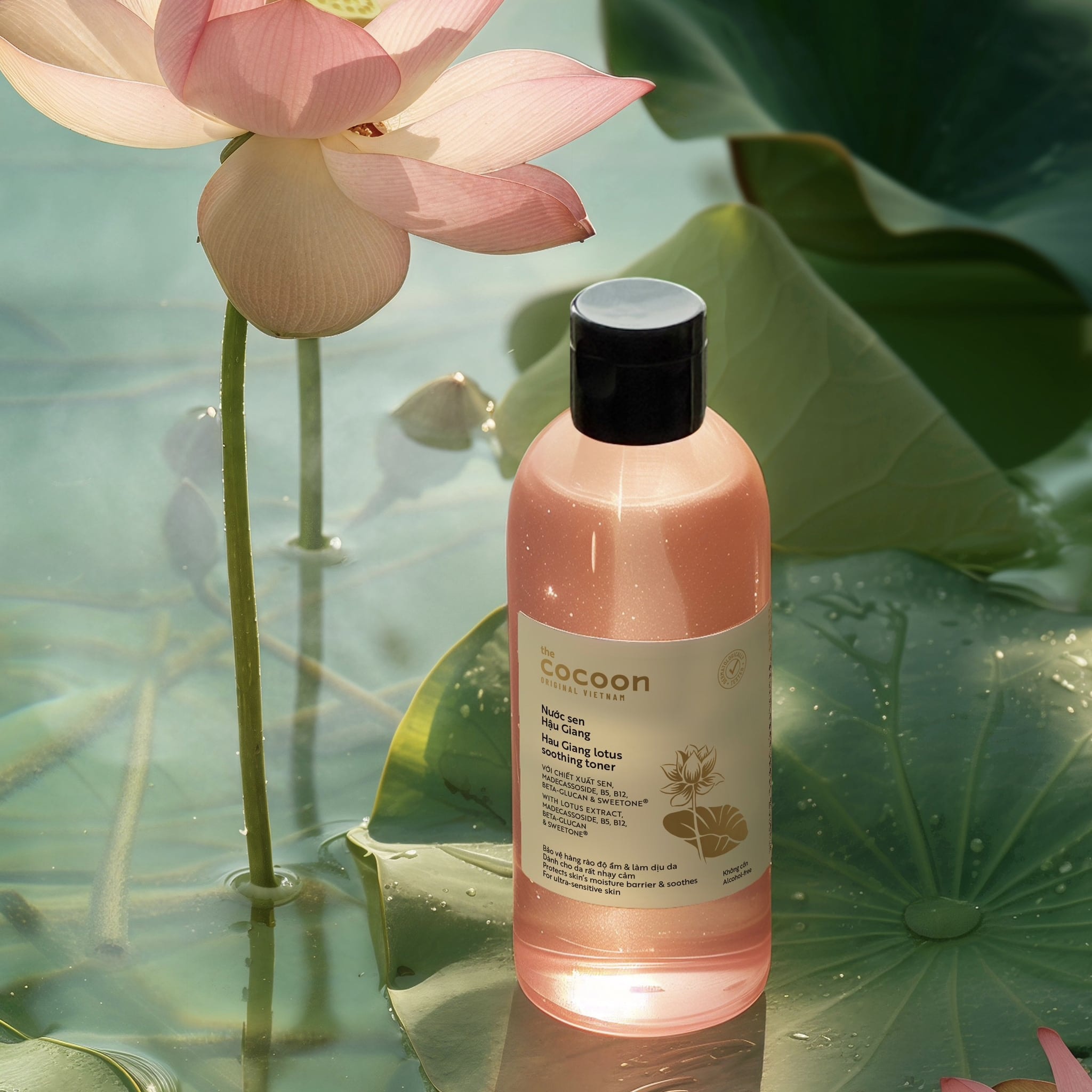 Cocoon Nước Sen Hậu Giang Lotus Soothing Toner 5