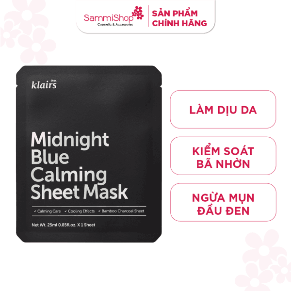 Dear, Klairs Mặt nạ giấy Midnight Blue Calming Sheet Mask 25ml thumb 1