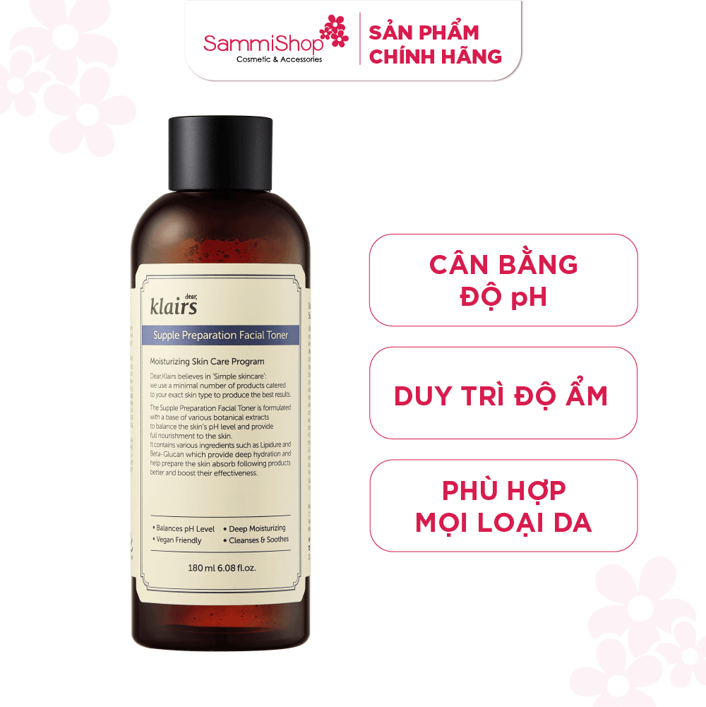 Dear, Klairs nước hoa hồng Supple Preparation Facial Toner 180ml 2