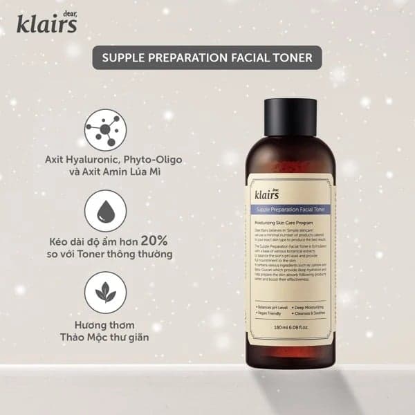 Dear, Klairs nước hoa hồng Supple Preparation Facial Toner 180ml thumb 5