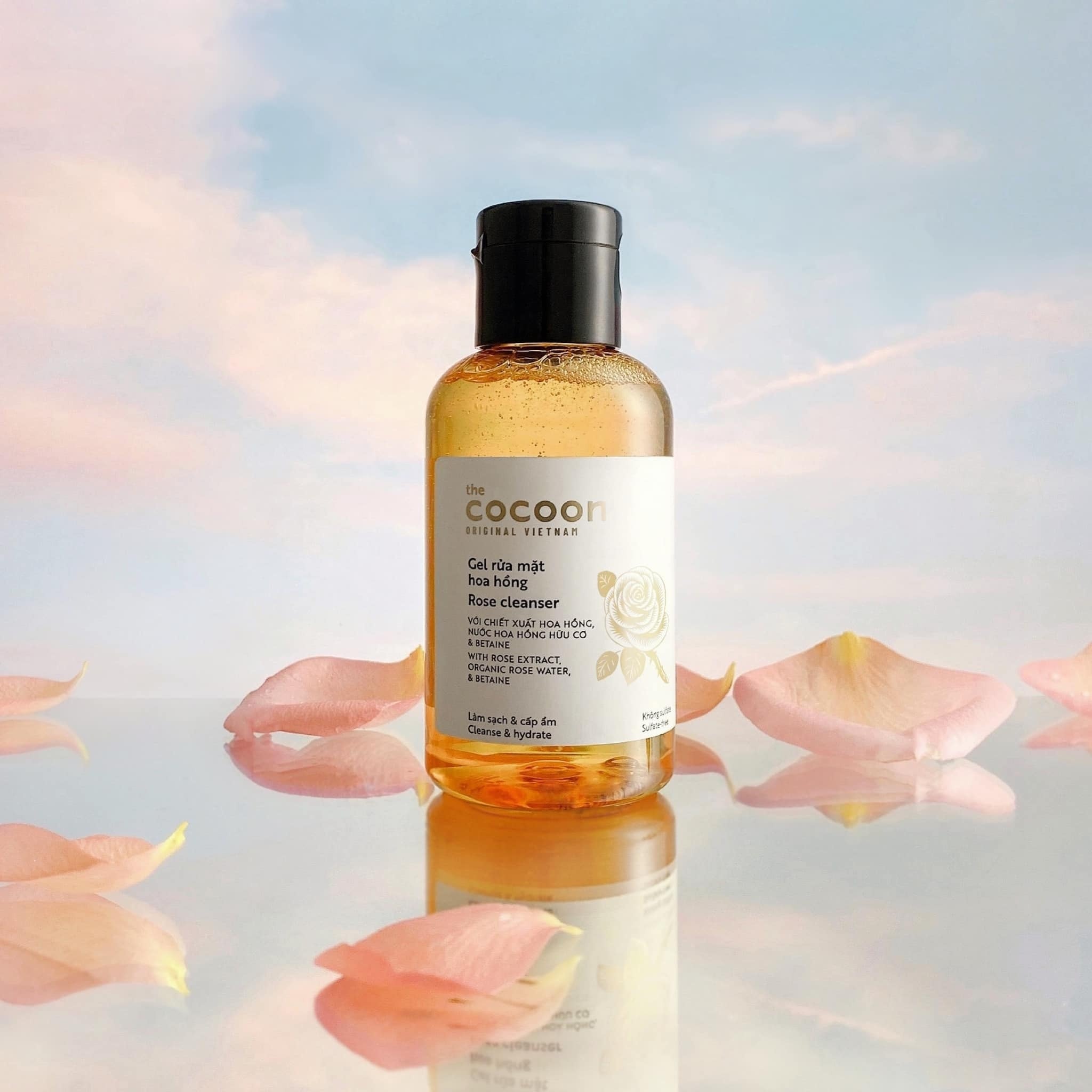 Cocoon Gel rửa mặt hoa hồng Rose Cleanser 140ml 4