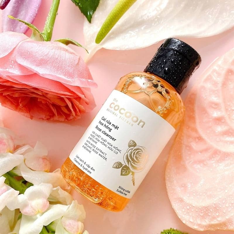 Cocoon Gel rửa mặt hoa hồng Rose Cleanser 140ml thumb 3