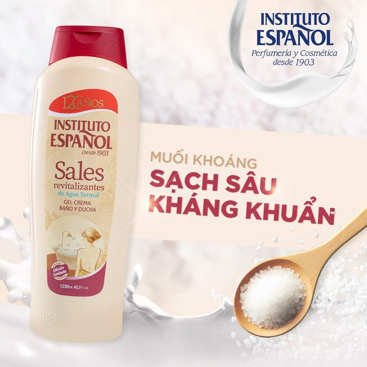 Instituto Español Gel tắm Sales Gel Crema Baño Y Ducha 1250ml thumb 2