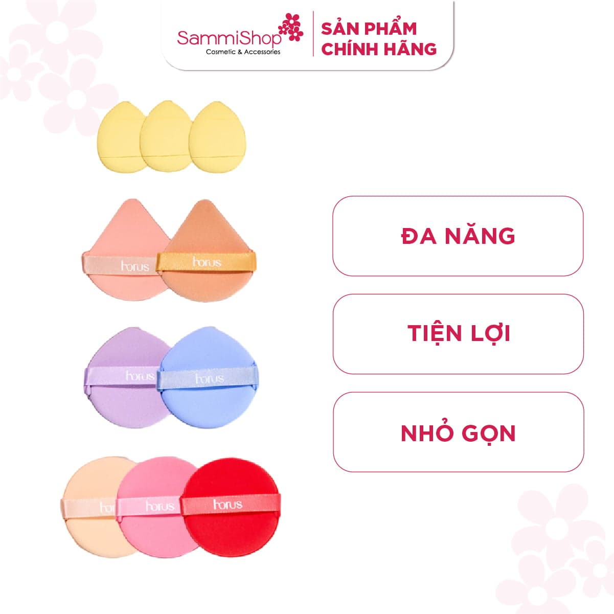Horus Bộ bông mút trang điểm Makeup Puff Set thumb 1