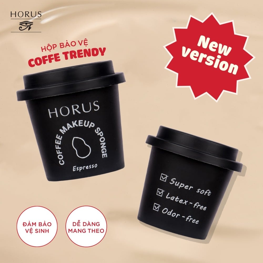 Horus Mút trang điểm Coffee Make Up Sponge 9