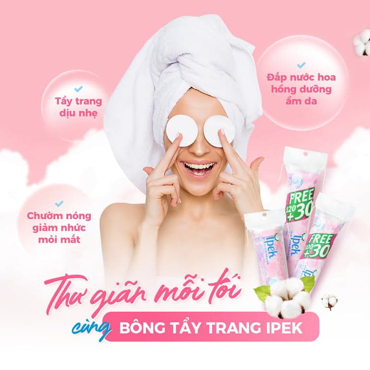 Ipek Bông tẩy trang 120+30 miếng thumb 4