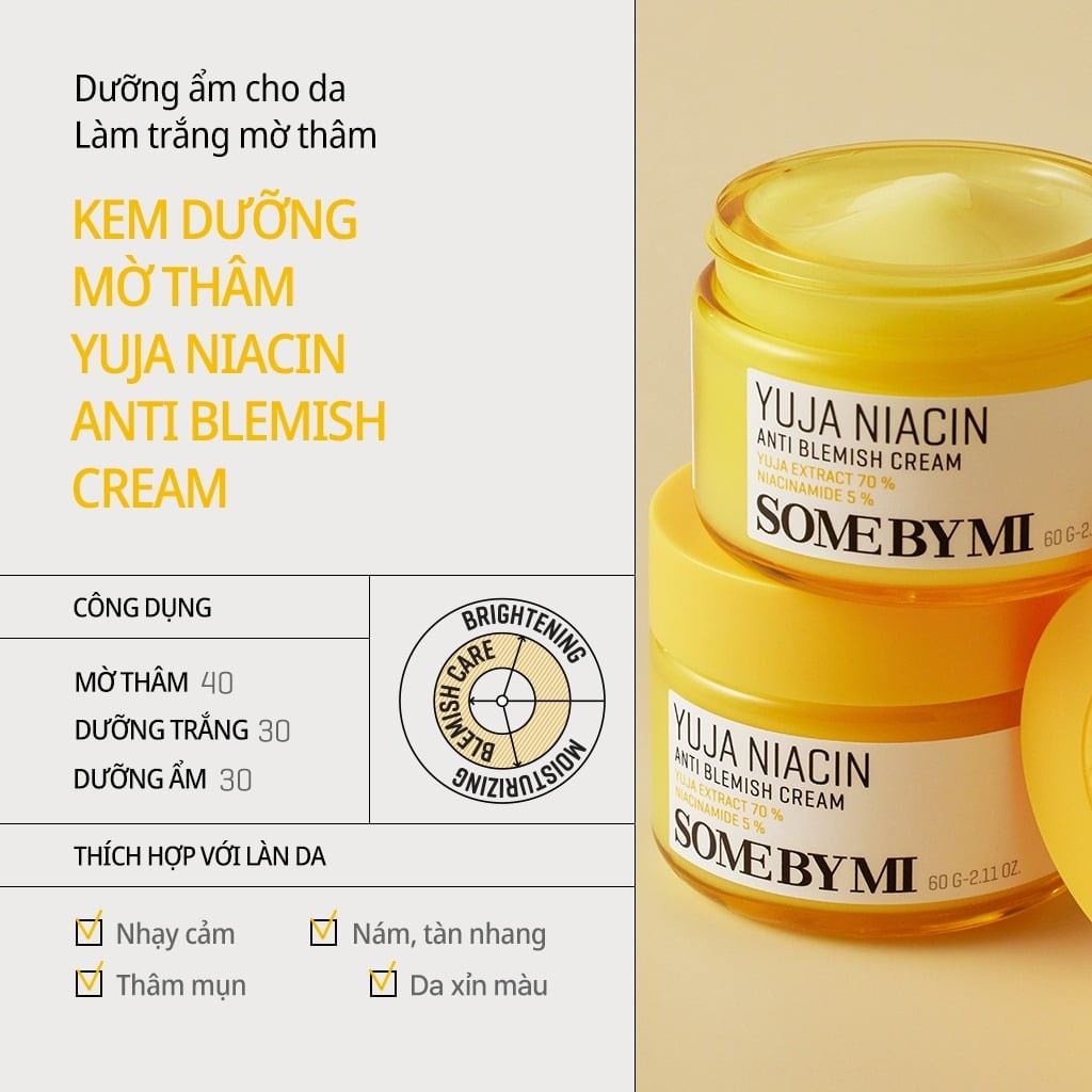 Some By Mi Kem dưỡng Yuja Niacin Anti Blemish Cream 60g 4