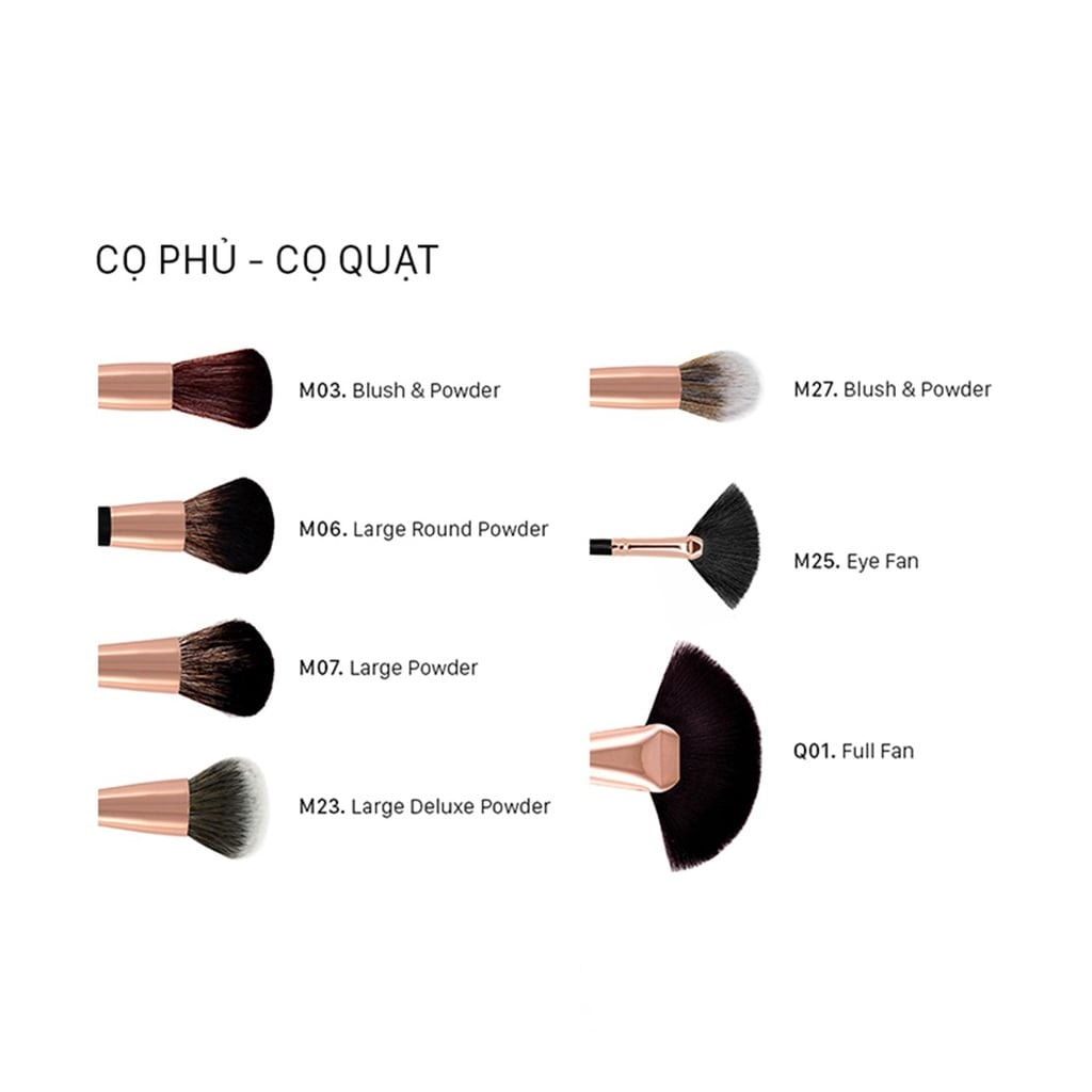 Vacosi Cọ má hồng & phủ đầu tròn M03 4