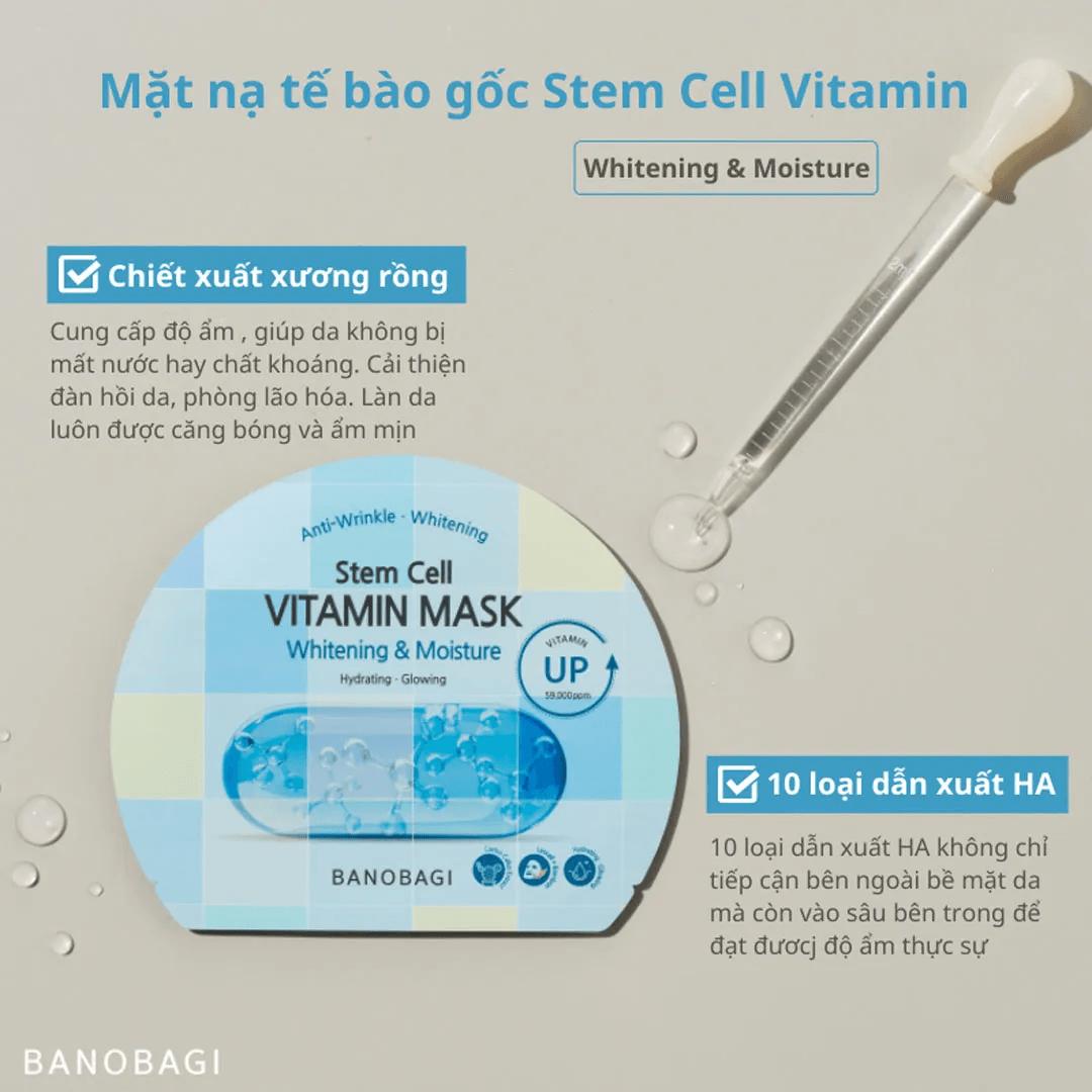 BANOBAGI Mặt Nạ Giấy Stem Cell Vitamin Mask 30g 10