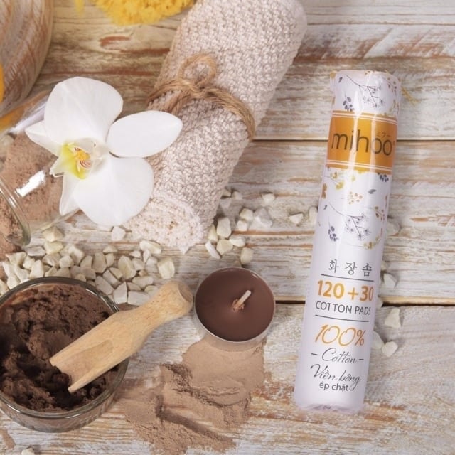 Mihoo Bông tẩy trang 150 miếng tròn 4