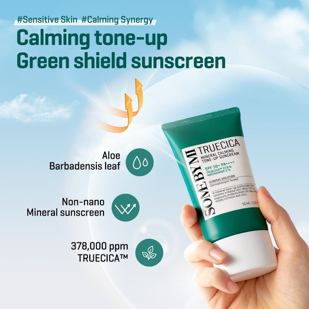 Some By Mi Kem chống nắng Truecica Mineral Calming Tone-up Suncream 50ml thumb 5