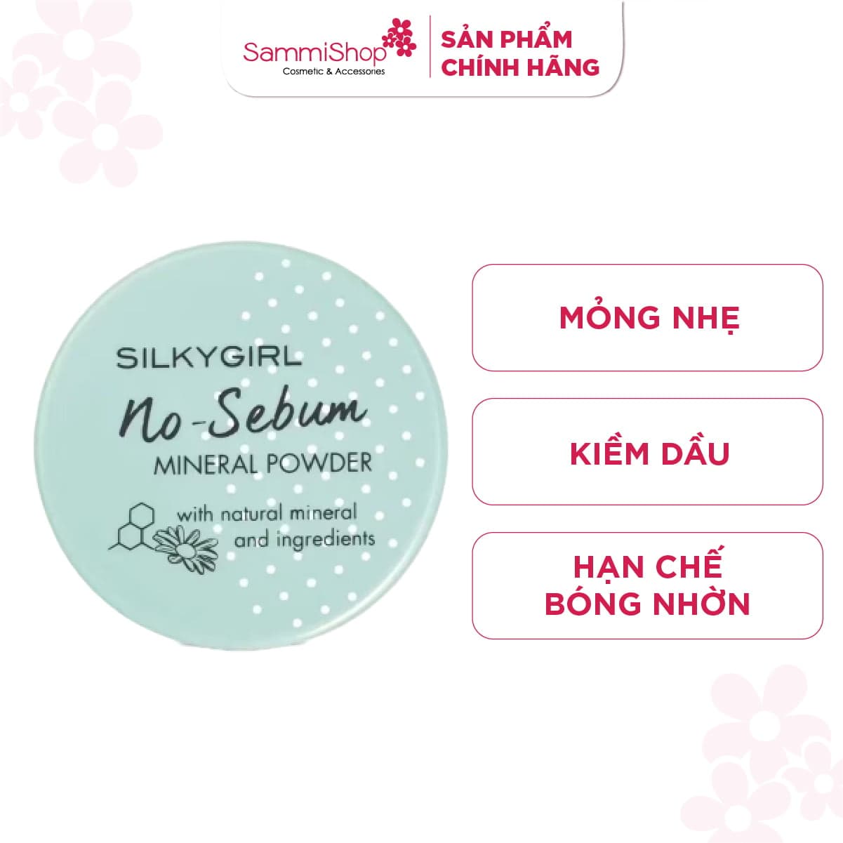 Silkygirl Phấn phủ No Sebum Mineral Powder 5g thumb 1