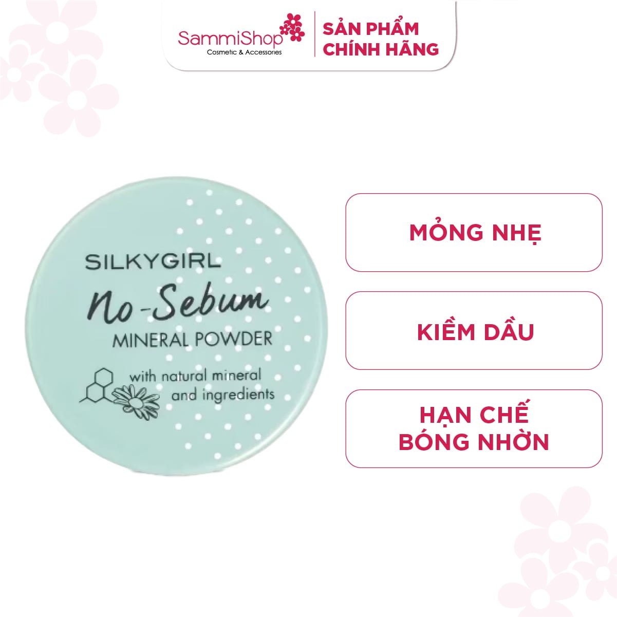 Silkygirl Phấn phủ No Sebum Mineral Powder 5g 1