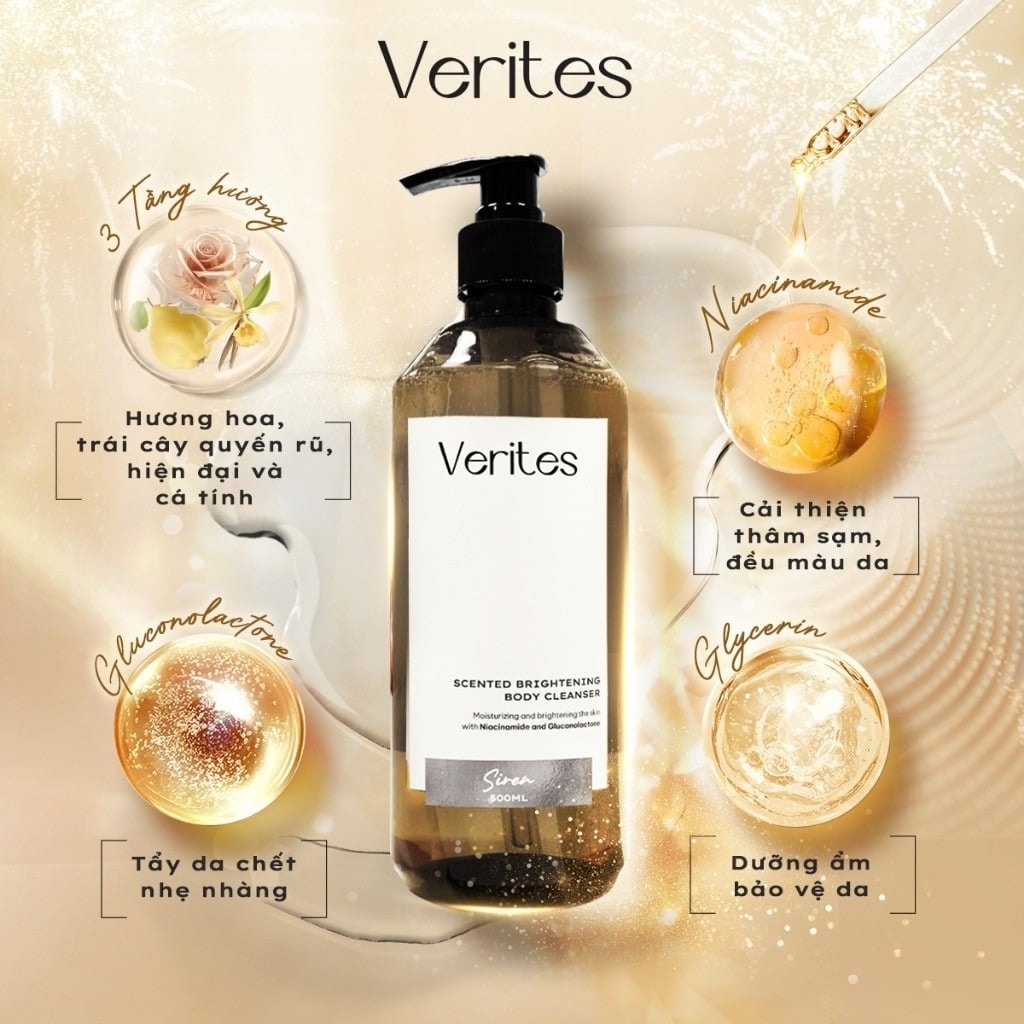 Verites Sữa tắm sáng da hương nước hoa Body Wash Signature Collection 5