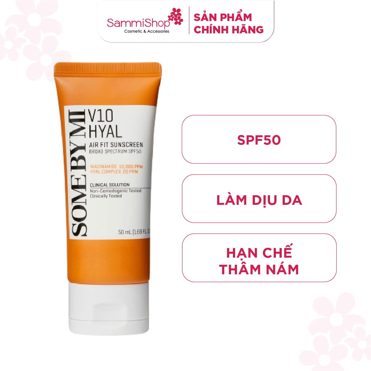 Some By Mi Kem chống nắng V10 Hyal Air Fit Sunscreen Broad Spectrum SPF50 50ml thumb 2
